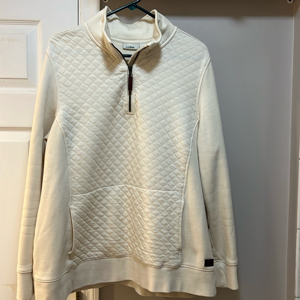 LL Bean off white sweater, size XL